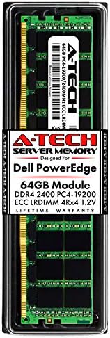 זיכרון A-Tech 64GB עבור Dell PowerEdge R440, T440, R540, R640, T640, M640, FC640, R740, R740XD, R940, C6420 | DDR4 2400MHz ECC LRDIMM